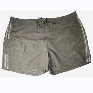 St. John's Bay Brown Board Shorts 2X NWT Plus Size Swim